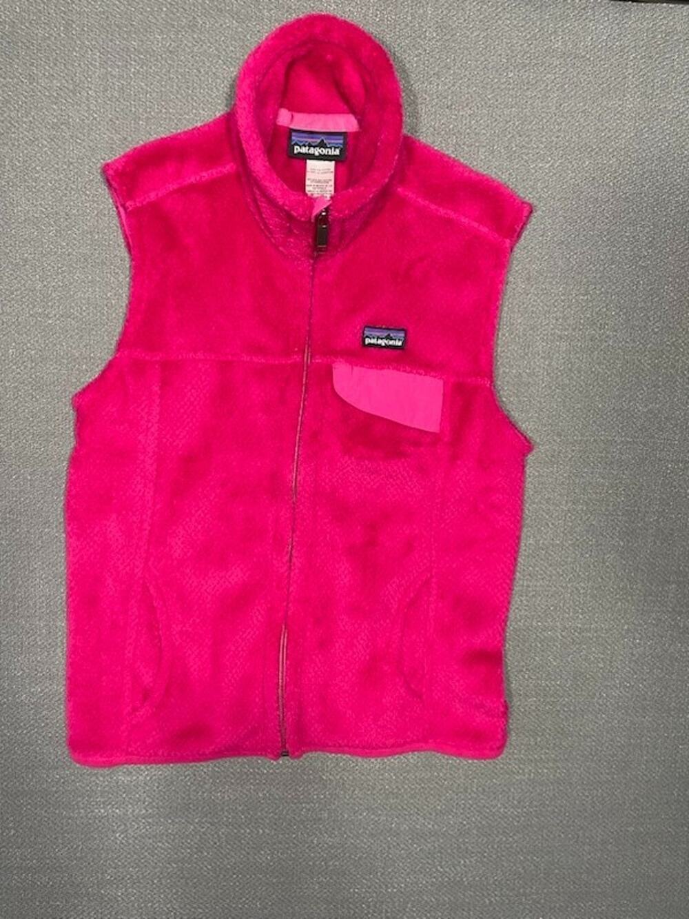 Patagonia Women Re-Tool Snap-T Fleece Vest S Small Hot Pink 25445 Spring 2014